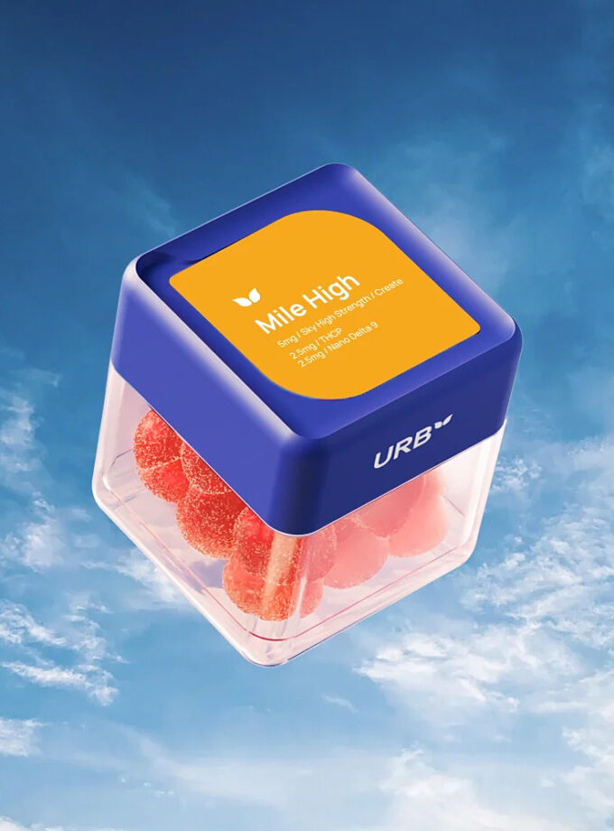 Urb Mile High Skybites Vegan Gummies Strawberry Lemon Hybrid 5mg 10 Count
