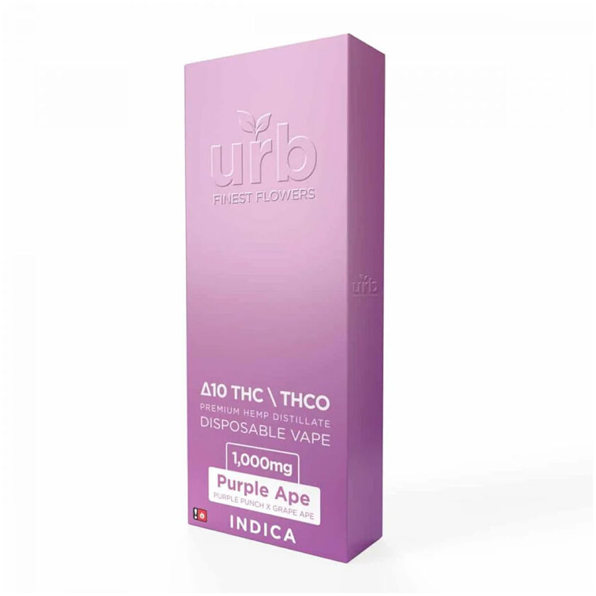 Urb Purple Ape Indica Delta 10 THC & THCO Disposable Vape