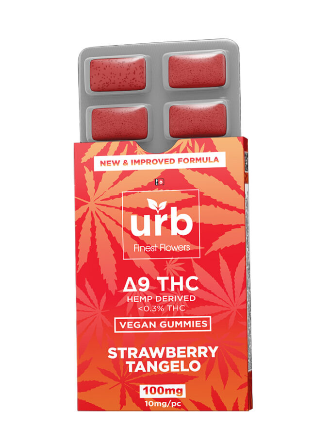Urb Strawberry Tangelo Delta 9 THC Vegan Gummies