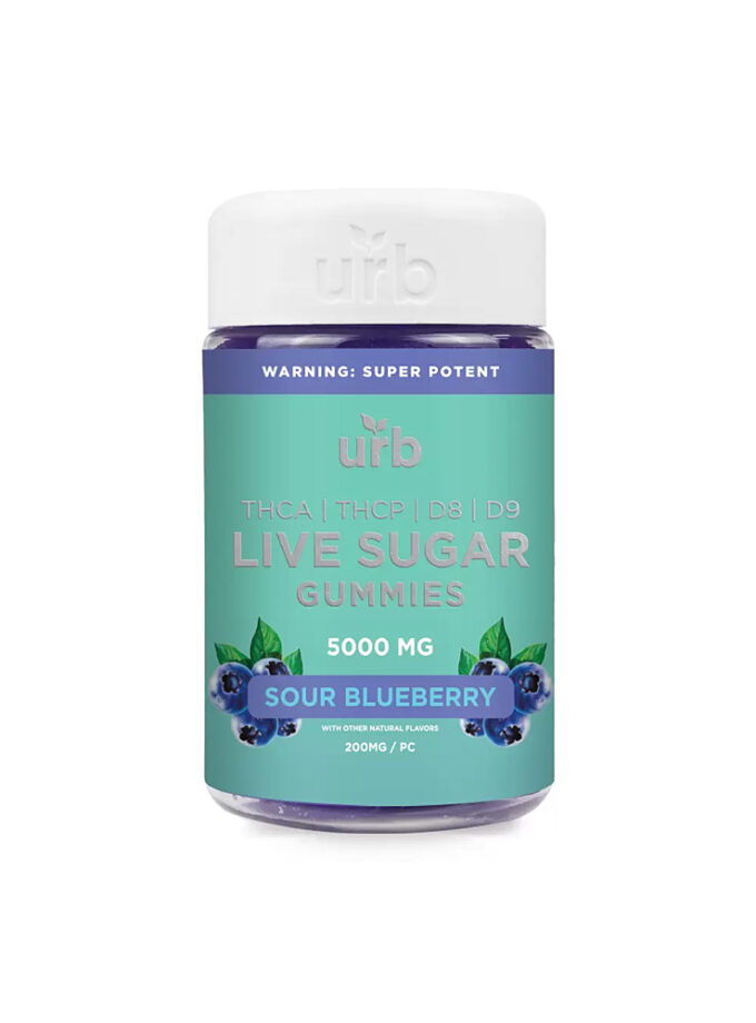 Urb THCA Live Sugar Sour Blueberry Gummies