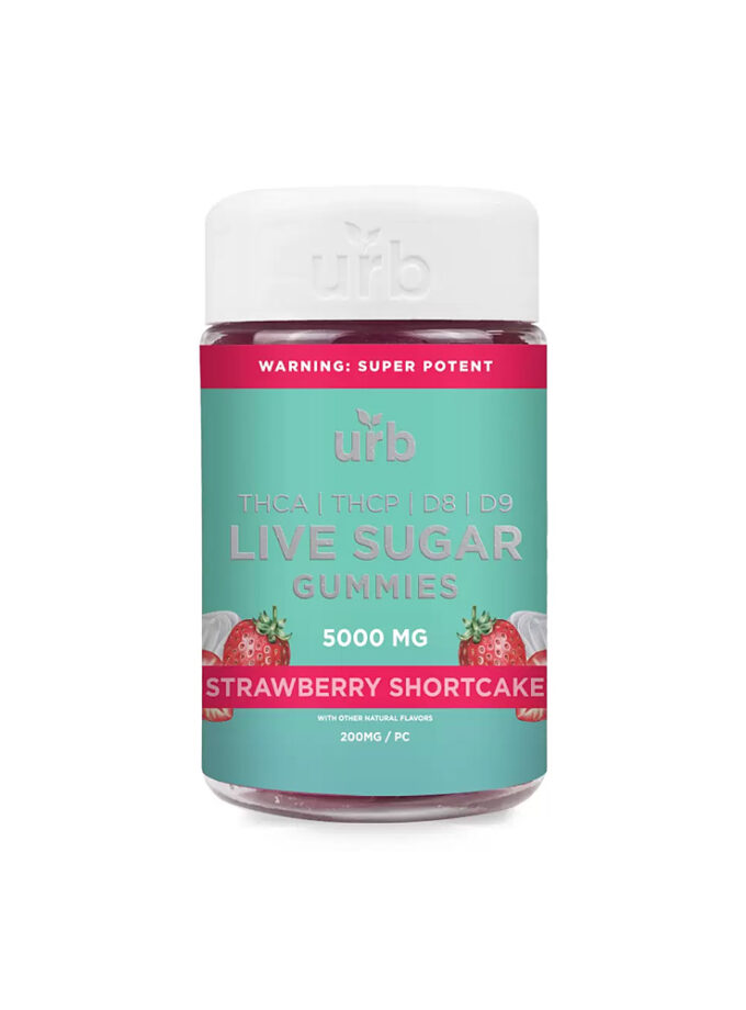 Urb THCA Live Sugar Strawberry Shortcake Gummies