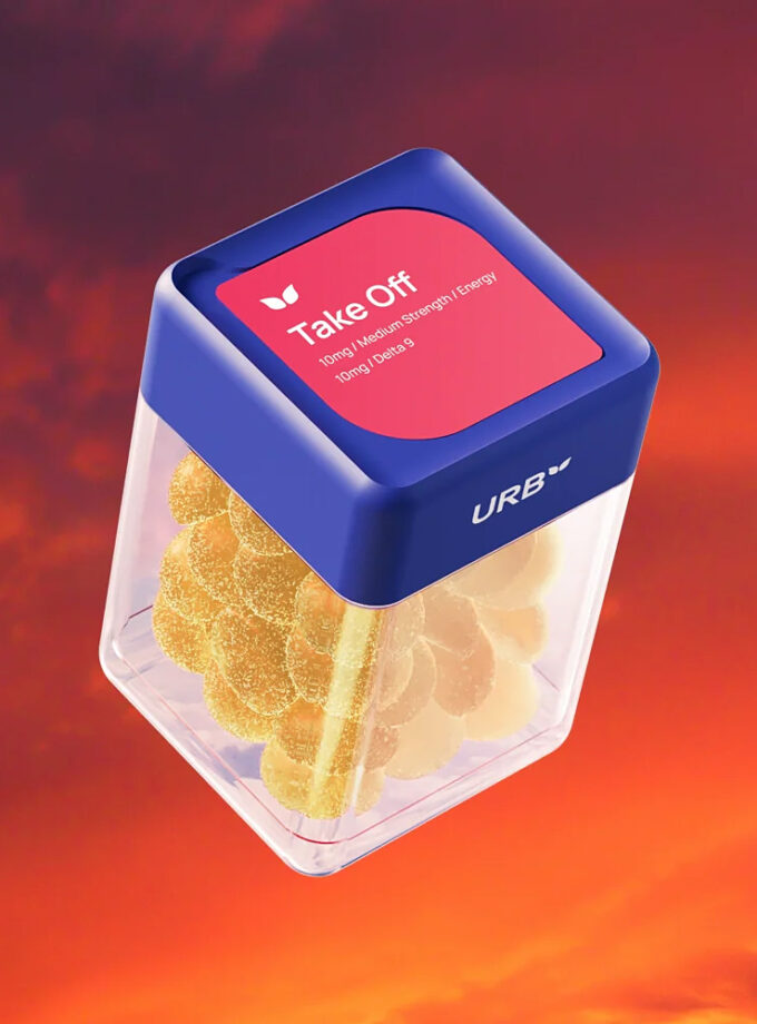 Urb Take Off Skybites Vegan Gummies Tangy Tangerine Sativa 10mg 30 Count