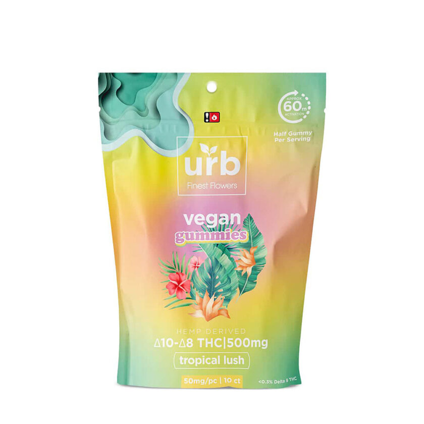 Urb Tropical Lush Delta 10 & 8 THC Vegan Gummies 1750mg