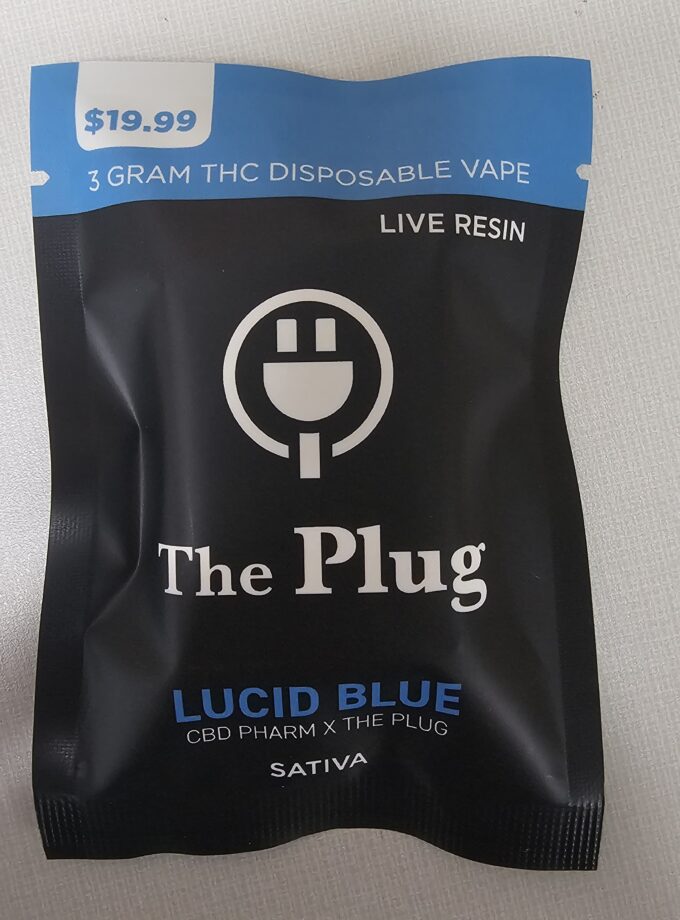THE PLUG 3g Live Resin Disposable Vape | Lucid Blue