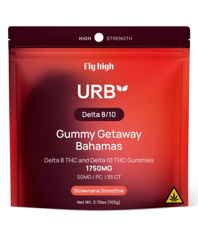 Urb Strawnana Smoothie Delta 10 & 8 THC Vegan Gummies (1750mg)