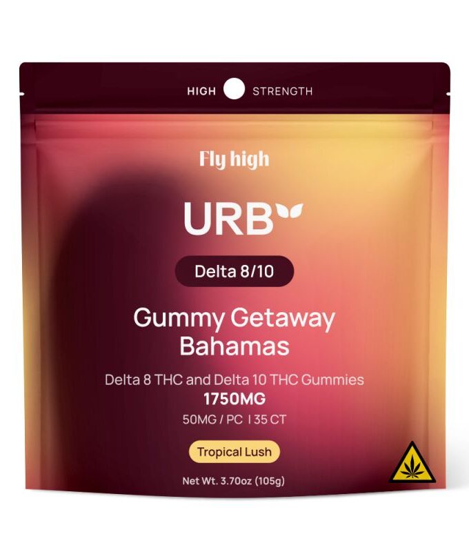 Urb Tropical Lush Delta 10 & 8 THC Vegan Gummies (1750mg)