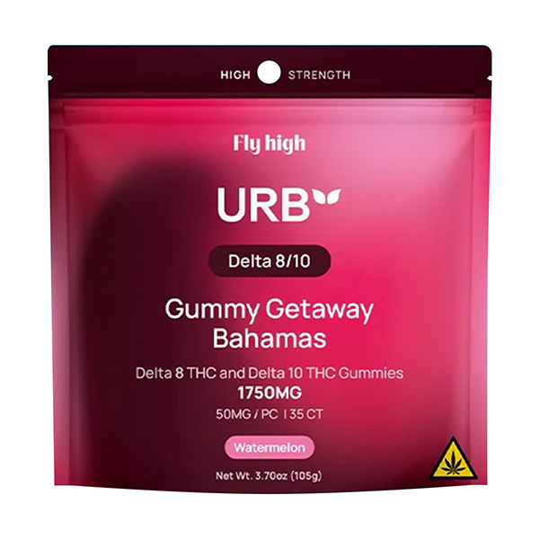 Urb Watermelon Delta 10 & 8 THC Vegan Gummies (1750mg)
