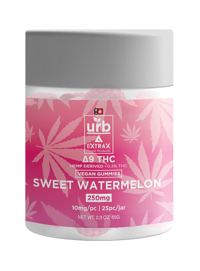 Urb Sweet Watermelon Delta 9 THC Vegan Gummies